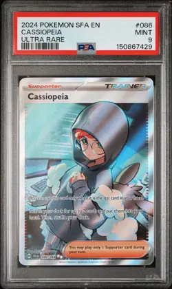 2024 POKEMON SFA EN-SHROUDED FABLE ULTRA RARE #086 CASSIOPEIA PSA 9 - Image 1
