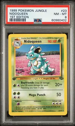 1999 POKEMON JUNGLE 1ST EDITION #23 NIDOQUEEN PSA 8 - Image 1