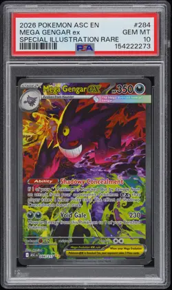 2026 POKEMON ASCENDED HEROES SPECIAL ILLUSTRATION RARE MEGA GENGAR EX PSA 10 - Image 1