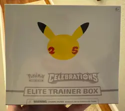 Pokemon Celebrations Elite Trainer Box ETB 25th Anniversary New Factory Sealed 820650809439 - Image 1