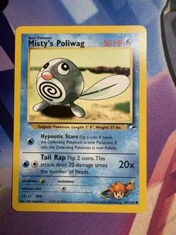 Pokemon TCG Misty's Poliwag Gym Heroes 87/132 Regular Unlimited Common VLP - Image 1