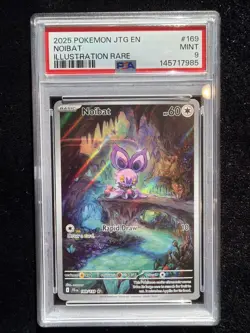2025 POKEMON JTG EN-JOURNEY TOGETHER #169 PSA 9 NOIBAT ILLUSTRATION RARE - Image 1