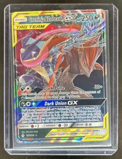 2019 Pokemon SM Unbroken Bonds Greninja Zoroark Tag Team Holo #107/214 - Image 1