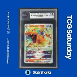 2021 POKEMON SWSH STAR BIRTH JP #15/100 CHARIZARD VSTAR TRIPLE RARE KSA 10 - Image 1