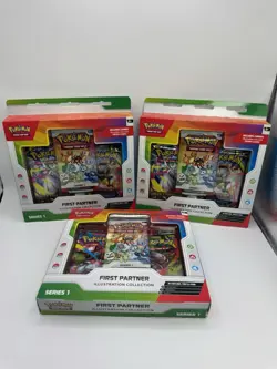 Lot of 3 - Pokemon TCG First Partner Illustration Collection Series 1 - SEALED - Image 1