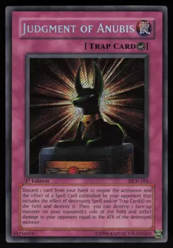 Judgment of Anubis DCR-105 1st Edition Secret Rare YU-GI-OH - Image 1