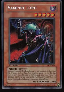 Vampire Lord DCR-000 1st Edition Secret Rare YU-GI-OH - Image 1