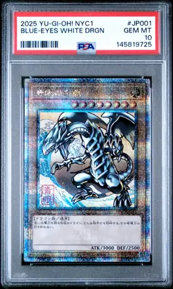 2025 YU-GI-OH! JAPANESE NYC1-UKIYO-E STYLE #JP001 BLUE-EYES WHITE DRAGON PSA 10 - Image 1