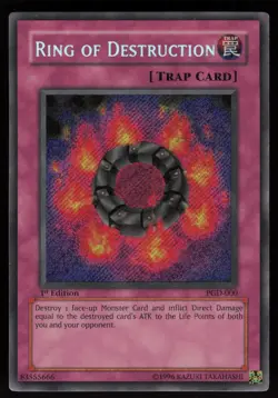 Ring of Destruction PGD-000 1st Edition Secret Rare YU-GI-OH - Image 1