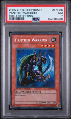 2005 YU-GI-OH! PROMO COLLECTOR TINS #EN006 PANTHER WARRIOR PSA 7 - Image 1