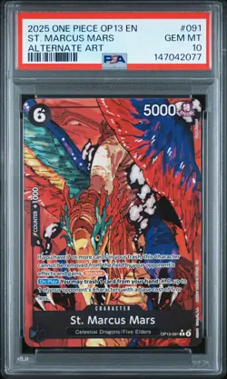 2025 ONE PIECE OP13-CARRYING ON HIS WILL ALTERNATE ART ST. MARCUS MARS PSA 10 - Image 1