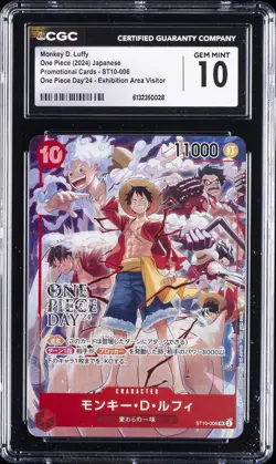 2024 ONE PIECE JAPANESE OP DAY EXHIBITION AREA VISITOR MONKEY D. LUFFY CGC 10 - Image 1