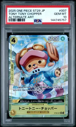 2025 ONE PIECE JPN STARTER DECK ST29-EGGHEAD ALT ART TONY TONY CHOPPER PSA 10 - Image 1