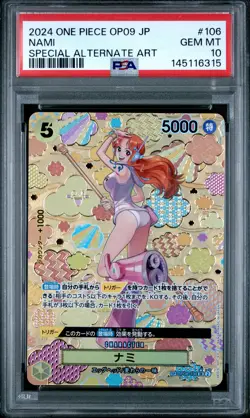 2024 ONE PIECE JPN EMPERORS IN THE NEW WORLD SPECIAL ALT ART #106 NAMI PSA 10 - Image 1