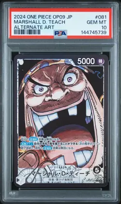2024 ONE PIECE JPN EMPERORS IN THE NEW WORLD ALT ART MARSHALL D. TEACH PSA 10 - Image 1