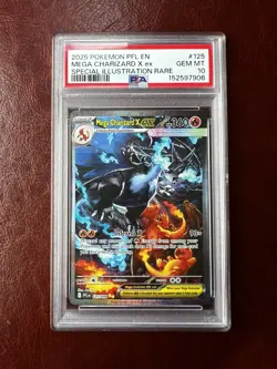 Mega Charizard X ex 125/094 (PSA 10) - Phantasmal Flames - Pokemon - GEM MINT - Image 1