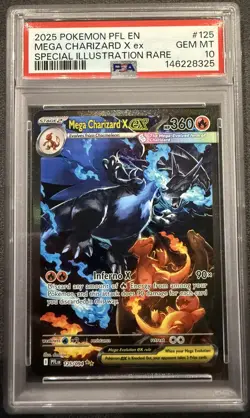 Pokemon 2025 Mega Charizard X ex 125/094 SIR Phantasmal Flames GEM MINT PSA 10 - Image 1