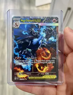 Mega Charizard x EX 125/094 Me02: Phantasmal Flames Holo Mint Condition Pokemon - Image 1