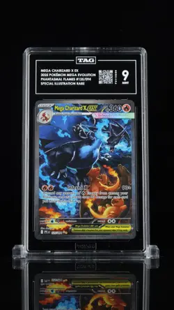 Mega Charizard X ex 125/094 Pokemon Phantasmal Flames - TAG Mint 9 - Image 3