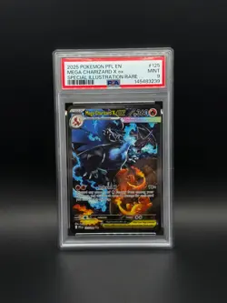 Pokemon 2025 Mega Charizard X ex 125/094 SIR Phantasmal Flames PSA 9 MINT - Image 1