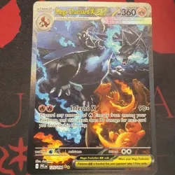 Mega Charizard X EX 125/094 English - Pokemon Phantasmal Flames - MINT - Image 1