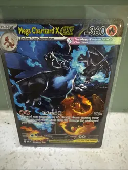 Mega Charizard X EX 125/094 English - Pokemon Phantasmal Flames - MINT - Image 3