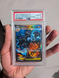 Mega Charizard X Ex 125/094 Phantasmal Flames PSA 10 Gem Mint Pokemon - Image 1