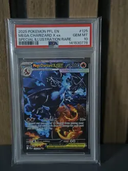 Mega Charizard X Ex 125/094 Phantasmal Flames PSA 10 Gem Mint Pokemon - Image 1