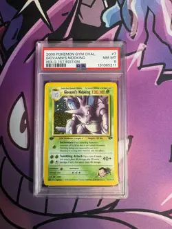 2000 Pokemon Gym Challenge 1st Edition Giovanni's Nidoking #7/132 PSA 8 - Image 1