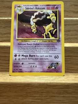 Sabrina's Alakazam 16/132 Gym Challenge Holo Rare 80 HP Pokemon Card - Image 1