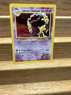 Sabrina's Alakazam 16/132 Gym Challenge Holo Rare 80 HP Pokemon Card - Image 3