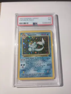 Pokemon TCG Vaporeon Holo Rare Unlimited Card 12/64 Jungle - Image 1