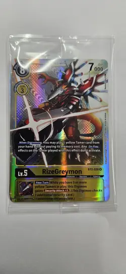 Digimon Card Game RizeGreymon BT2-038 (Premium Pack Set 01) Alternate Art NM - Image 1