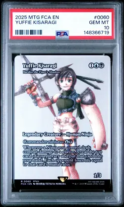 2025 MAGIC THE GATHERING FINAL FANTASY THROUGH THE AGES YUFFIE KISARAGI PSA 10 - Image 1