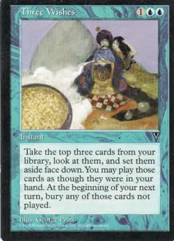 MTG: Visions: Three Wishes: Lightly Played Condition - Image 1
