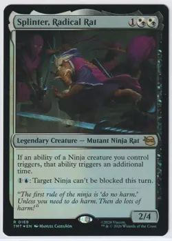 Splinter, Radical Rat 169 Magic: The Gathering TMT R Foil NM - Image 1