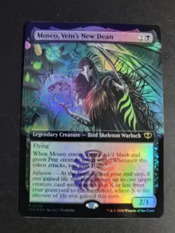 Moseo, Vein's New Dean (Extended Art Foil) Rare MTG Secrets of Strixhaven - Image 1