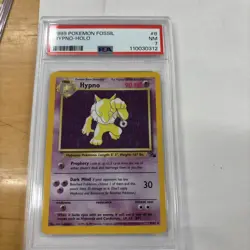 Pokemon TCG 1999 Fossil Hypno #8 English Holo Rare 8/62 PSA 7 NM - Image 1