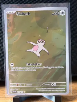 Pokemon TCG Slakoth Card Illustration Rare, Surging Sparks Series 212/191 - Image 1