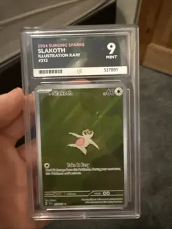 Pokemon TCG Slakoth 212/191 Surging Sparks Illustration Rare Grade ACE Mint - Image 1