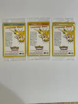 Pokemon Legendary Birds Articuno,Moltres,Zapdos Black Star Promo Cards WOTC - Image 1