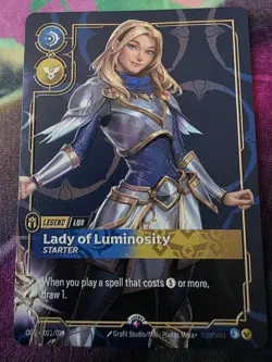 ✨ Riftbound LUX - LADY OF LUMINOSITY METAL Card Las Vegas Prize Wall Exclusive - Image 1