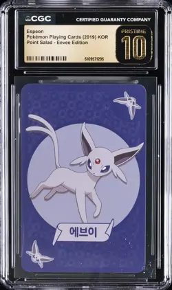 2019 POKEMON PLAYING CARDS KOREAN POINT SALAD EEVEE EDITIOESPEON CGC 10 PRISTINE - Image 1