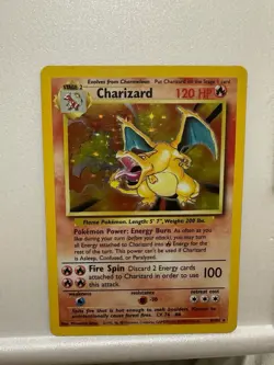 1999 Pokemon Base Set Unlimited #4 Charizard Holo 4/102 Rare Card WOTC VTG | NM - Image 1