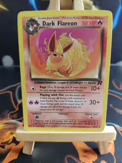 Pokemon Card Dark Flareon 35/82 Non Holo Team Rocket WOTC Light Play - Image 1