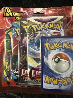 Pokemon TCG Lightning Set 4 Packs + 1 Bonus Card! Brand New/Sealed! - Image 1