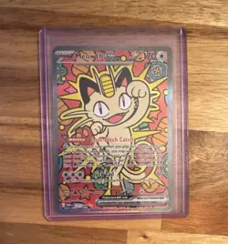 Pokemon Meowth EX Full Art Holo Card 121/088 Basic Cat Pokemon EX Set - Image 1