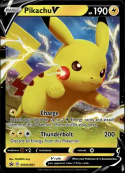 Pikachu V - Holo Promo SWSH: Sword & Shield Promo Cards SWSH061 NM Saki Hayashir - Image 1