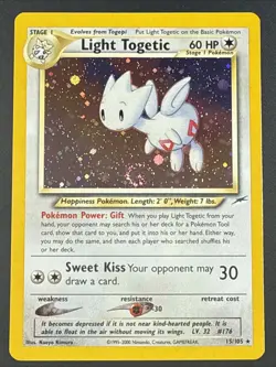 Light Togetic 15/105 Holo Card Pokemon Card NM Swirl - Image 1