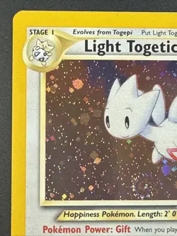 Light Togetic 15/105 Holo Card Pokemon Card NM Swirl - Image 2